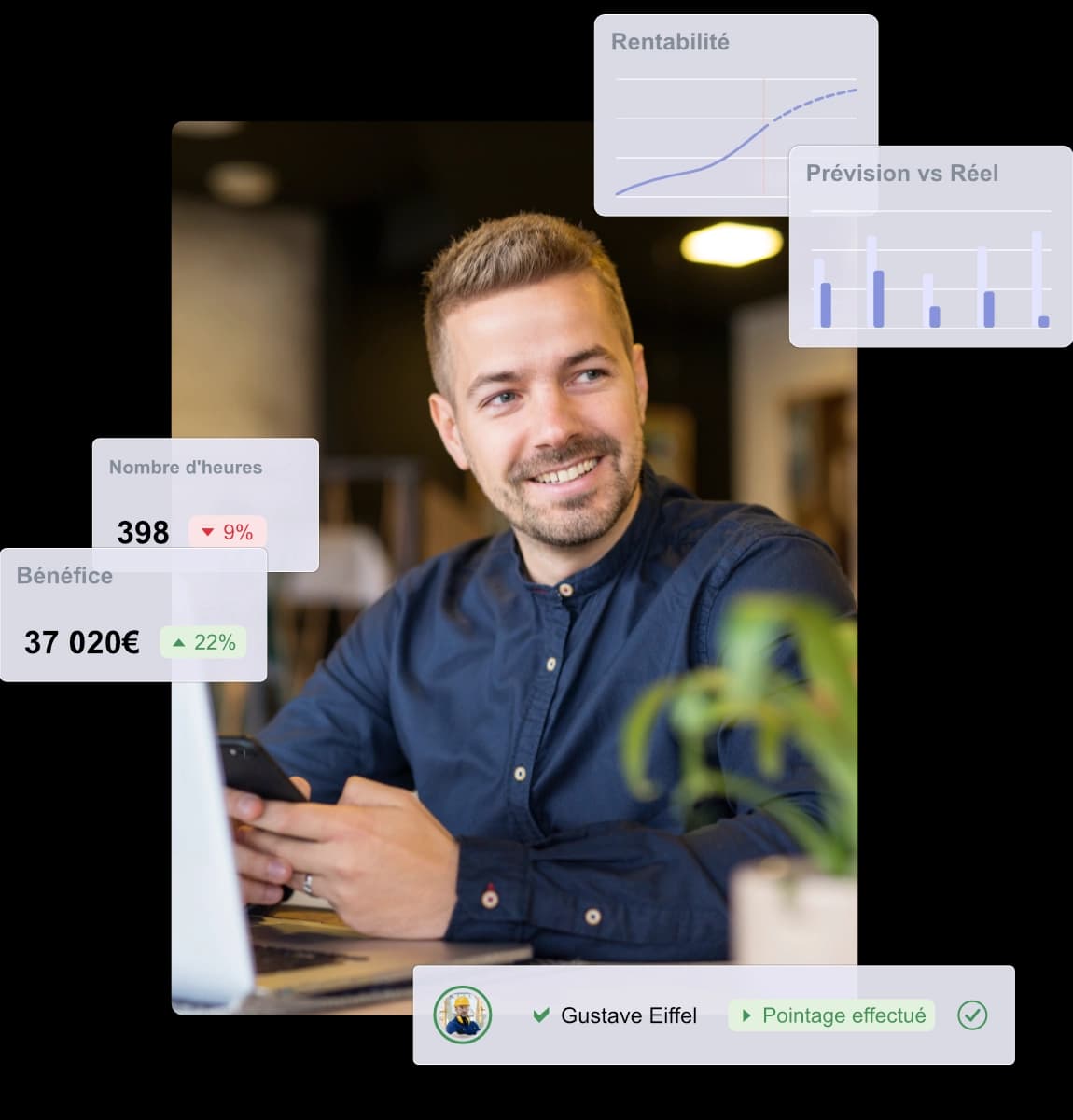 Application de planning et pointage chantier avec suivi des performances
